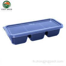 Microwavable à 3 compartiments Derbinaire en plastique Bento Box